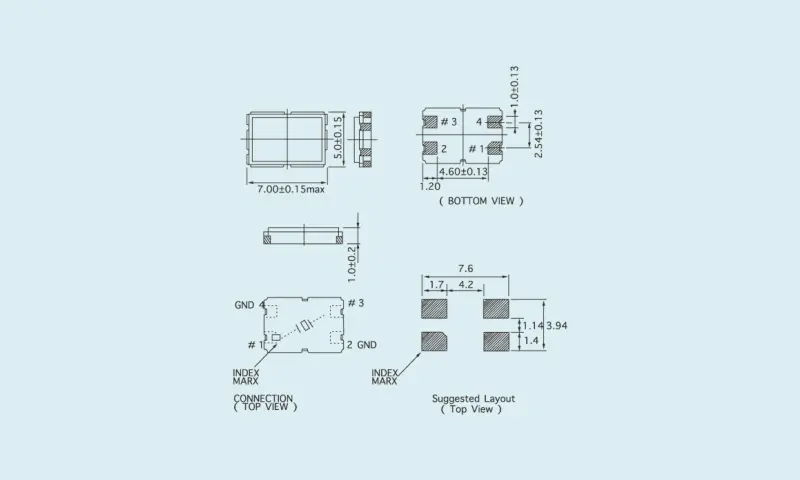 石英晶體諧振器SMD 7.0&times;5.0