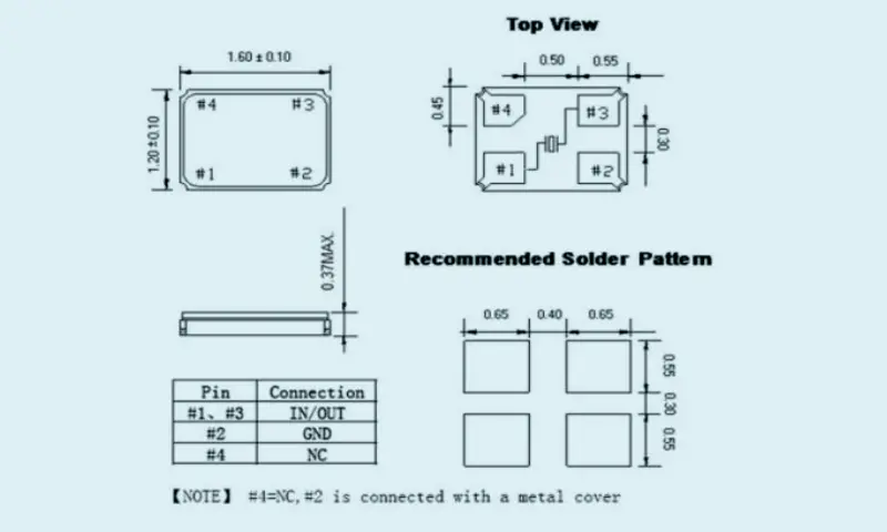 石英晶體諧振器SMD 2.0*1.6